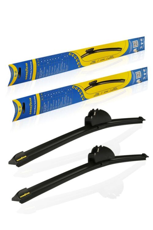 مجموعة ممسحات BMW 1 SERIES SUPERMUTE 2-PACK BANANA WIPER من GOODYEAR 2004-2011 هاتشباك (3 أبواب) (500 مم + 500 مم) - 1