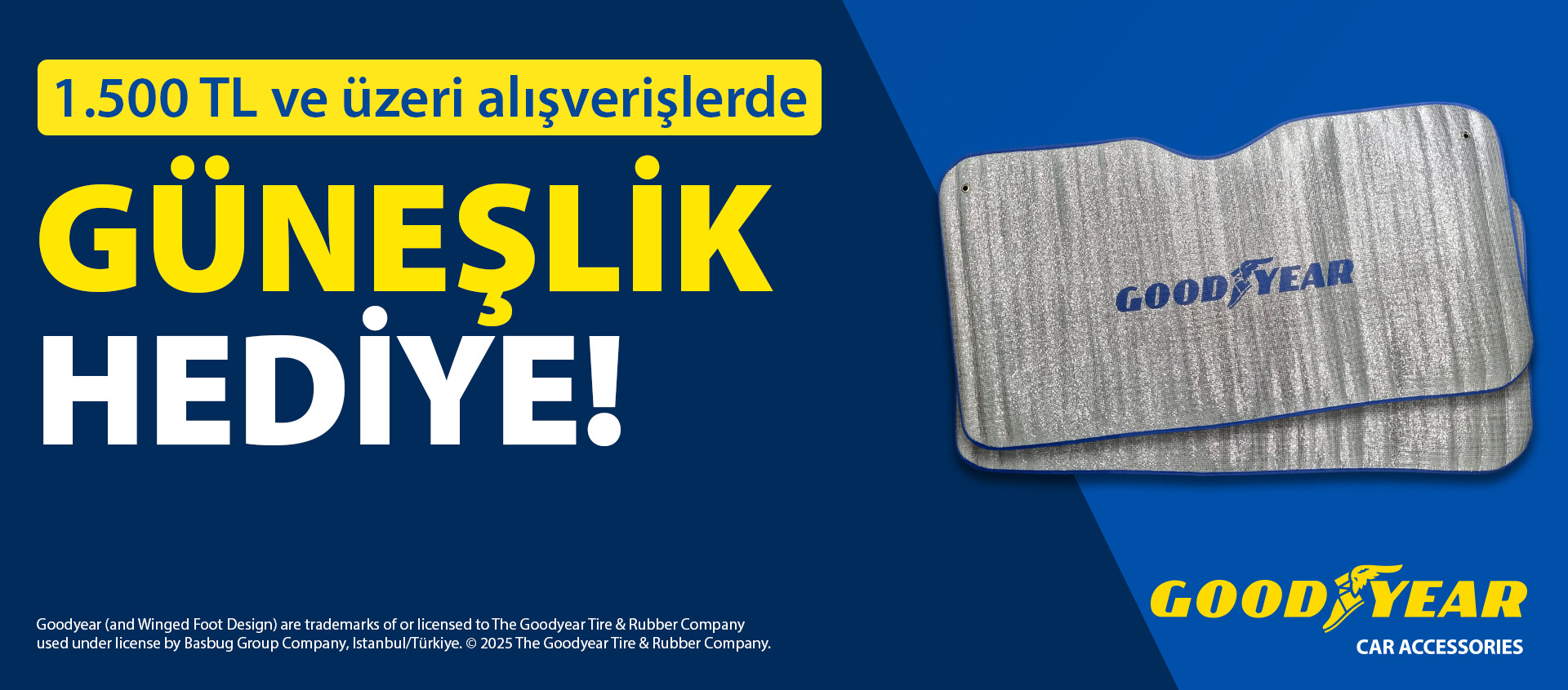 1500 TL ve Üst Alışverişlerde Güneşlik Bedava