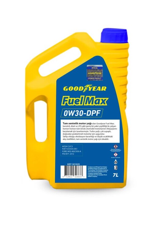 Goodyear Fuel Max 0W30-Partical 7 Liter engine Oil - 2