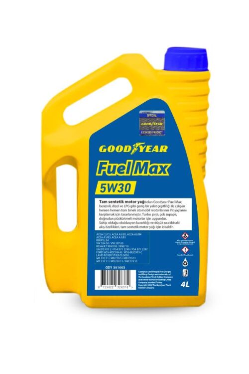 Goodyear Fuel Max 5W30-Partiküllü 4 Litre Motor Yağı - 3