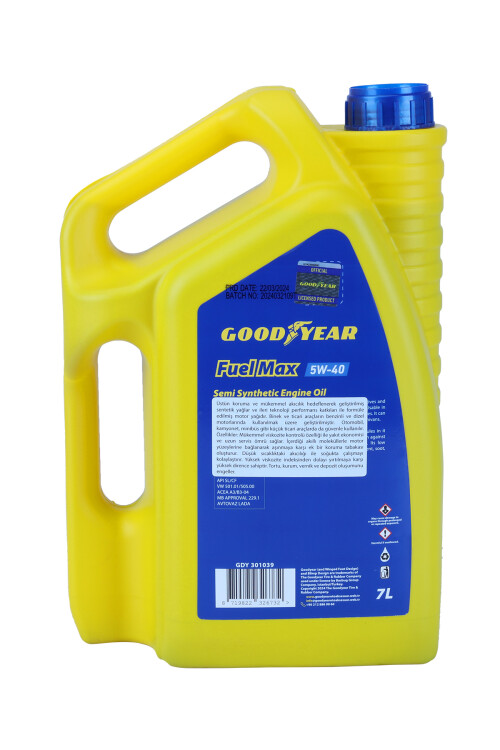 GOODYEAR FUEL MAX 5W40 7 LİTRE MOTOR YAĞI - 3