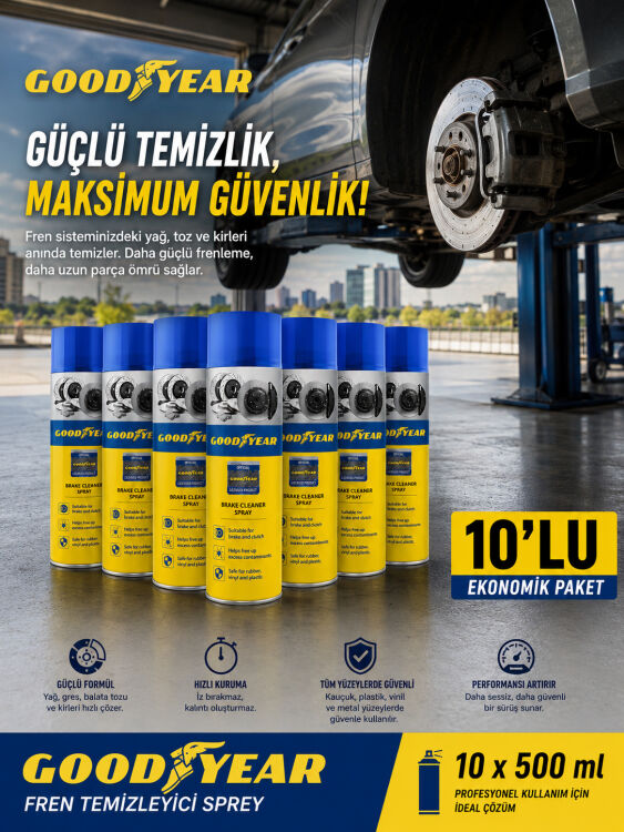 GOODYEAR 10'LU SET FREN BALATA TEMİZLEME SPREYİ - 1