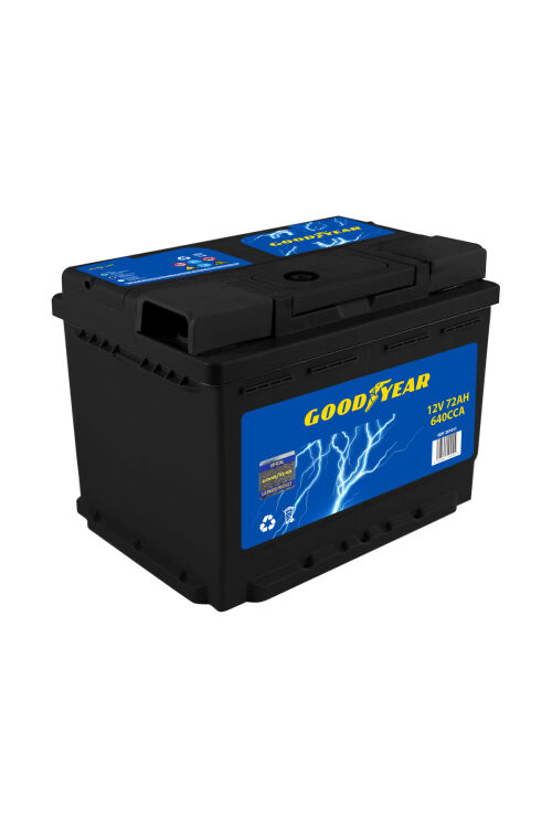 GOODYEAR 12V 72 AMPER L3B DÜZ MF EXMET IND SULU (640) SOĞUK MARŞ AKIMI AKÜ - 1