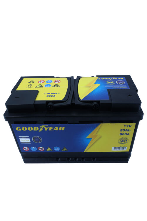 GOODYEAR 12V 80AH AGM 800CCA (L4) (315x175x190) (START&STOP) AKÜ - 3