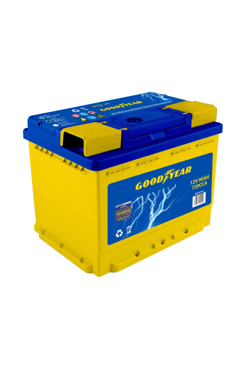 GOODYEAR 12V 90 AMPER N70 DÜZ SMF EXMET IND SULU AKÜ - 1