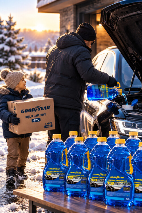 Goodyear -22°C Kışlık Antifrizli Cam Suyu 8 Adet 14,4 Litre - 2