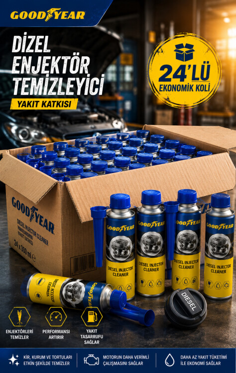 Goodyear 24'lü Dizel Enjektör Temizleyici Yakıt Katkısı 300 Ml - GOODYEAR