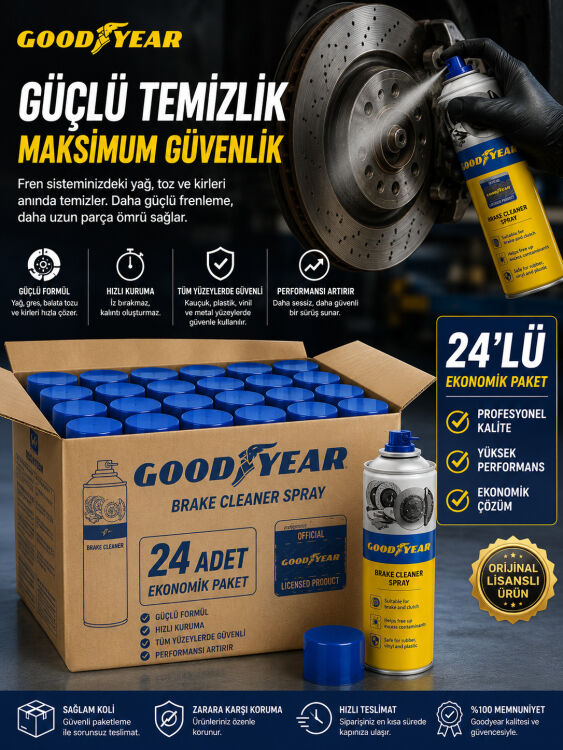 GOODYEAR 24'LÜ SET FREN BALATA TEMİZLEME SPREYİ - 1