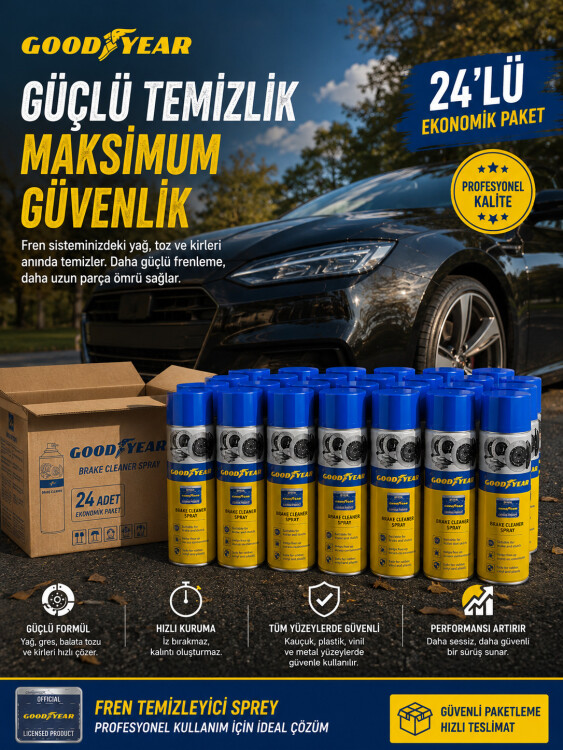 GOODYEAR 24'LÜ SET FREN BALATA TEMİZLEME SPREYİ - 2