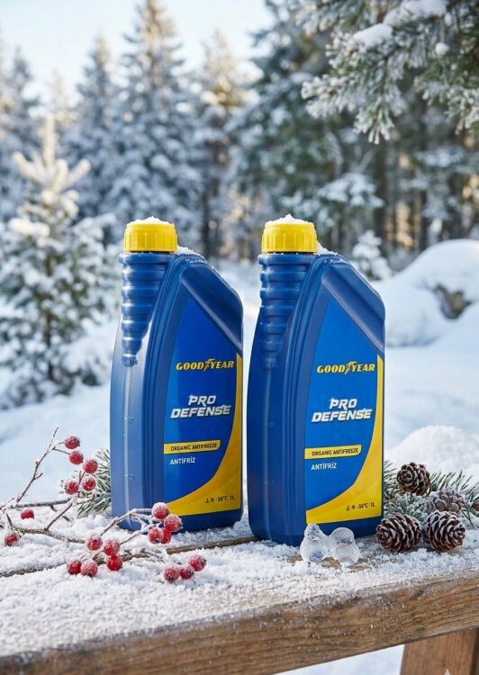 GOODYEAR -56 °C KIRMIZI ORGANİK 2'Lİ SET ANTİFRİZ 1 LT (2 x 1 Litre) - 1
