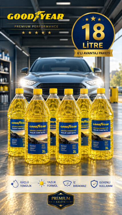 Goodyear 6'lı Yazlık Cam Suyu 3 Lt (18 Litre) - 2