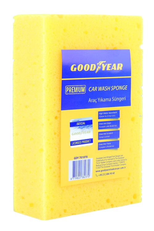 Goodyear Çok Amaçlı Araç Temizlik Seti (Güderi Bez - Sihirli Sünger - Yıkama Süngeri) - 3