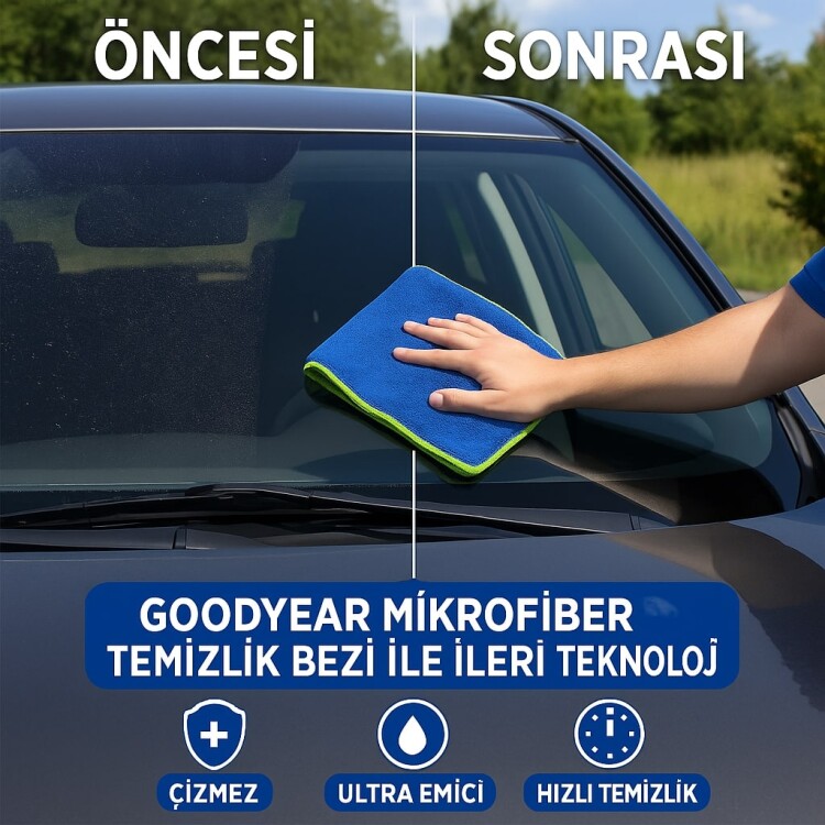GOODYEAR MİKROFİBER BEZ MAVİ - 1