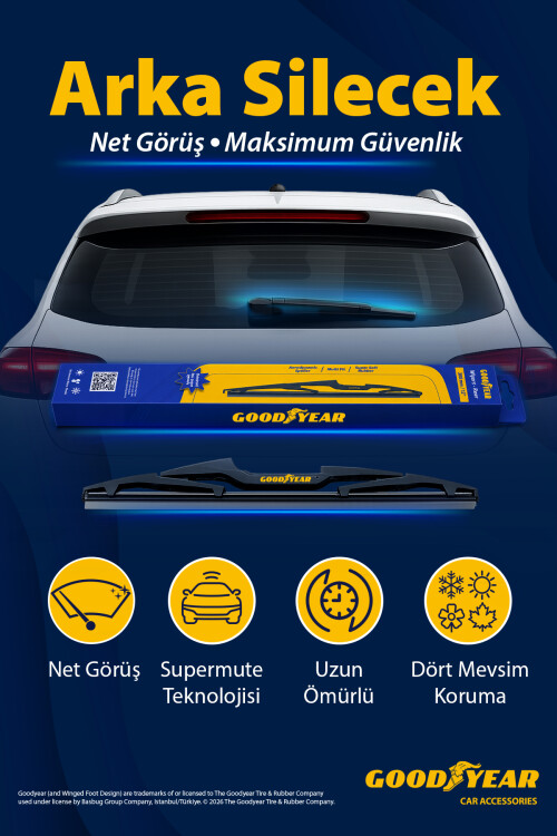 Goodyear Opel Corsa E Hatchback 2014-2019 Arası Uyumlu Arka Silecek (400Mm) - GOODYEAR