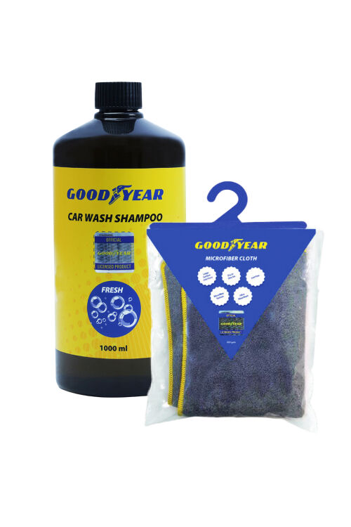 GOODYEAR OTO ŞAMPUAN VE MİKROFİBER BEZ SETİ - 1