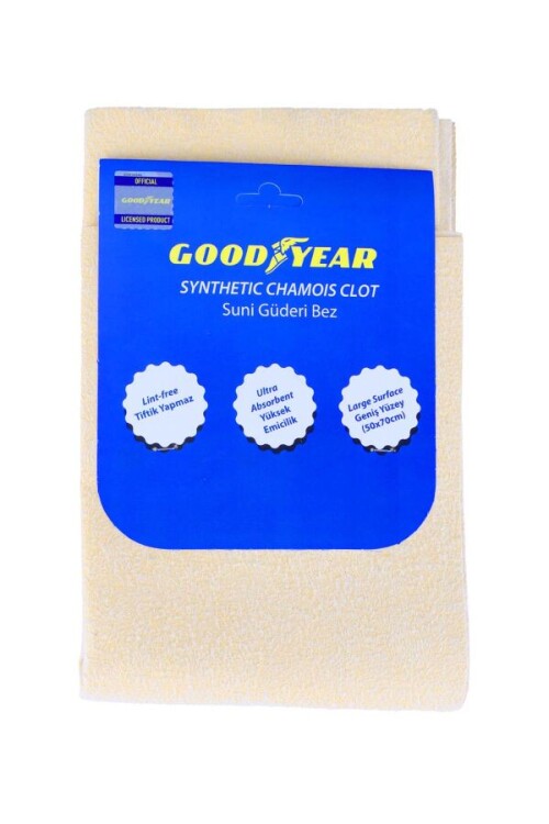 Goodyear Oto Yıkama Bez Seti (Güderi Bez - Mikrofiber Bez - Yıkama Süngeri) - 2