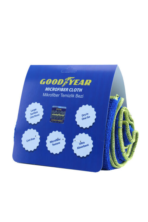 Goodyear Oto Yıkama Bez Seti (Güderi Bez - Mikrofiber Bez - Yıkama Süngeri) - 3