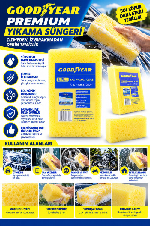 Goodyear Premium Yıkama Süngeri - GOODYEAR