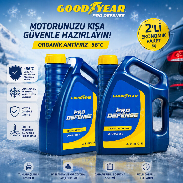 Goodyear Pro Defense Kırmızı Organik Antifriz -56°C 3 Lt (2 x 3 Litre) - 2