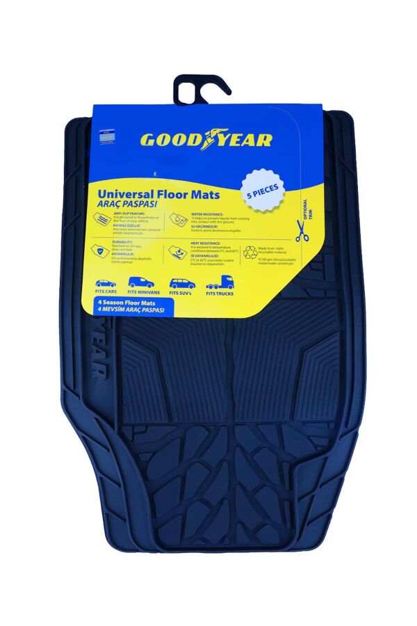 Goodyear Pro PVC Universal Oto Paspas Seti – Tam Koruma, Şık Tasarım