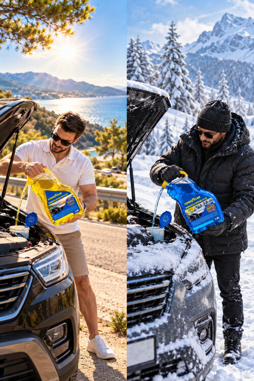 Goodyear Yazlık ve Kışlık Cam Suyu 2'li Set Antifrizli Oto Cam Temizleme Sıvısı 2 x 1,8 Litre - 2